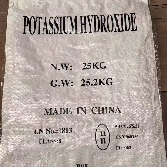 Amostra grátis fábrica KOH preço de potássio cáustico hidróxido de potássio